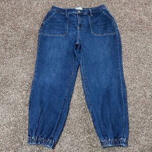 Lane Bryant Blue Ankle Cropped Jeans Jogger Style